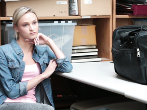 Store Security Fucks The Cute Blonde Shoplifter