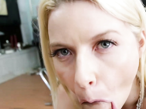 Sweet And Sexy Anikka Albrite Sucks Dick In Spandex Pants